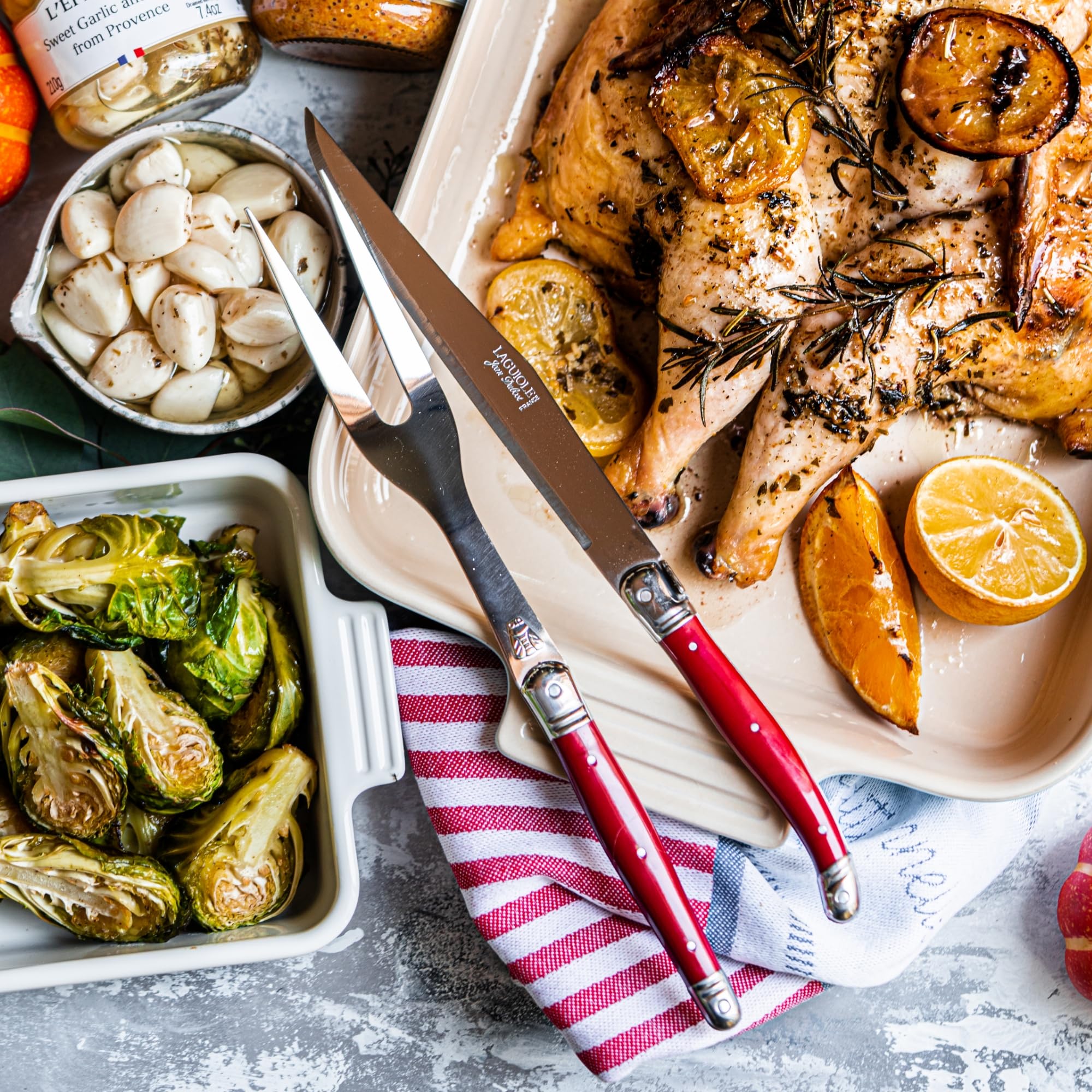 Amazon.com: Jean Dubost Laguiole 2-Piece Carving Set, Olive Wood